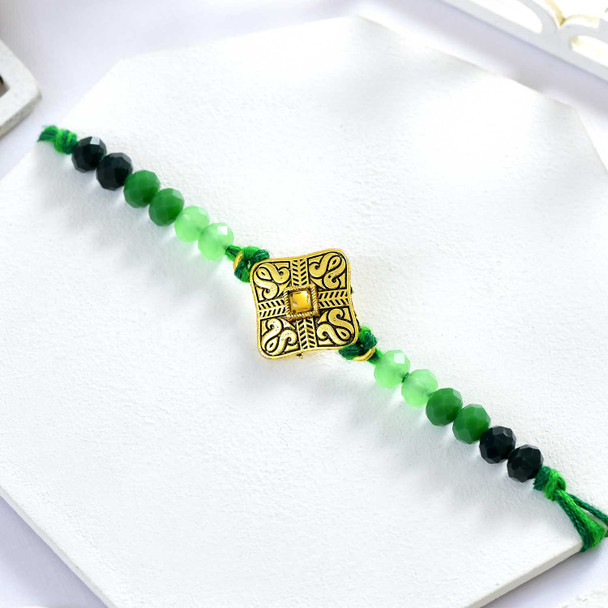 Single Rakhi With Ferrero Rocher & Cashew Nut