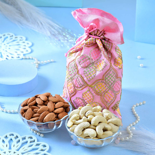 Alluring Rakhi With Assorted Dryfruits