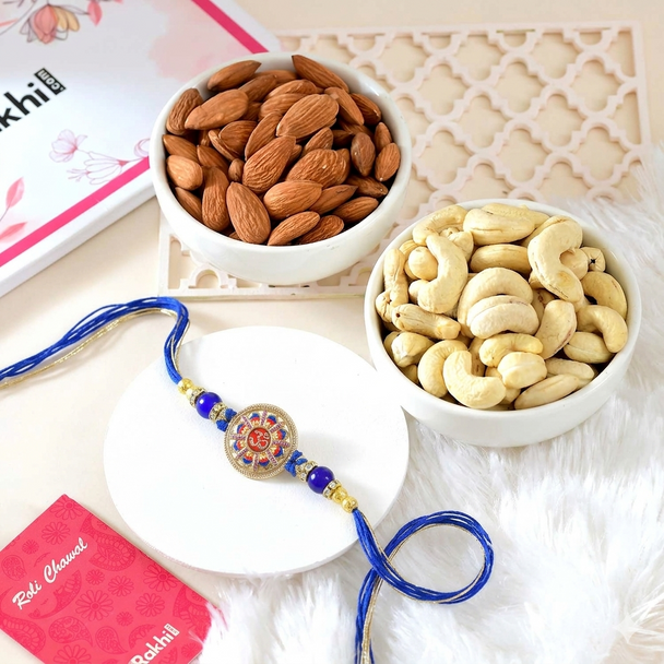 Pavitra Om Rakhi With Dry Fruits