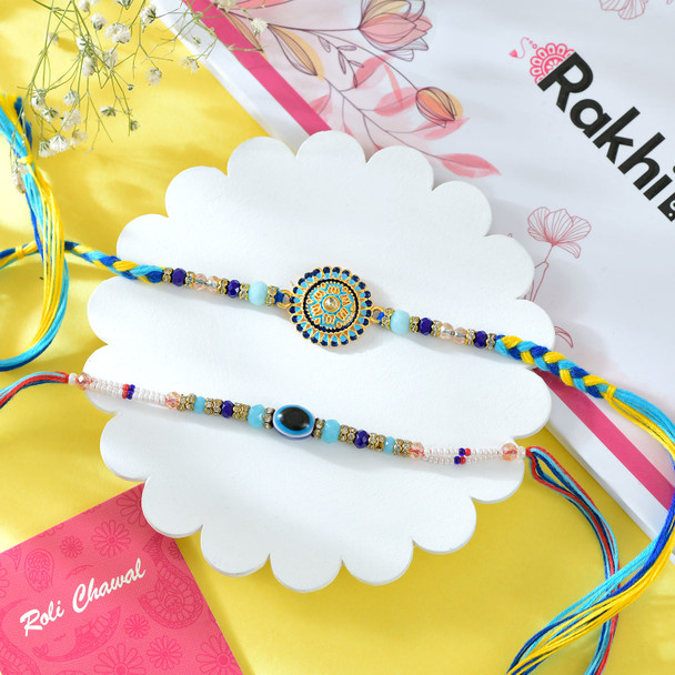 Set of Bhai Rakhi With Gourmet Hamper