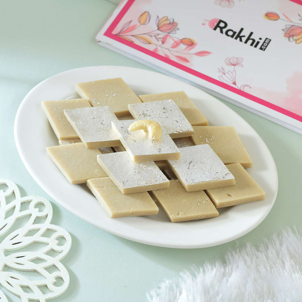 Set of 3 Rakhi With Kaju katli