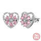 Exquisite 925 Sterling Silver Pink  Earring