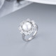 Floral Shape 925 Sterling Silver Adjustable Ring Floral Shape 925 Sterling Silver Adjustable Ring