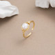 Enchanting 925 Sterling Silver Gold Plated Adjustable Ring