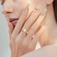 Enchanting 925 Sterling Silver Gold Plated Adjustable Ring