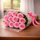 Premium Bright Pink Roses Bouquet