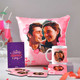 Valentine's Day Personalized Picture Perfect Cushion with Mug