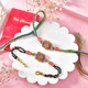Elegant Bhaiya Bhabhi Rakhi Set with Sweet & Dryfruits