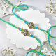 Set of Two Enamel Hexagon Rakhi with Assorted Dryfruits