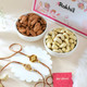 2 Golden Rakhi With Dryfruits