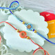 Two Rakhi with Soan Papdi and Kaju Katli Sweet