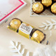 Simple Blue Rangoli Rakhi With Ferrero Rocher