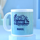 Personalized Name Cushion and Mug Rakhi Gift for Lazy Brother