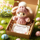 Pink Mini Bunny Easter Gift with Card