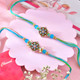 Twin Mandala Design Rakhis with Colorful Threads