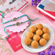 Twin Mandala Design Rakhis with Besan Laddoo