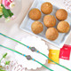 Set of 2 Designer Rakhis with Besan Ladoo