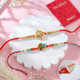 Set of 2 Floral Design Rakhis with Kaju katli