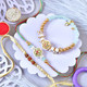 Designer Bhaiya Bhabhi Rakhi Set with Bracelet & Rudraksha Rakhi