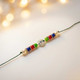 Heart Charm Rakhi with Cashew & Ferrero rocher