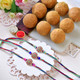Designer Triplex Rakhi and Besan Ladoo Gift