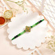 Heritage Royal Green Rakhi With Ferrero Chocolate