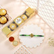Heritage Royal Green Rakhi With Ferrero Chocolate