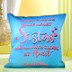 Personalized Sisters Cushion with Dairy Milk Silk