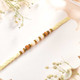 Hand Crafted White Beads Rakhi With Kaju Katli