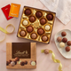 Golden Green Bhaiya Bhabhi Rakhi With Lindt Truffle Box