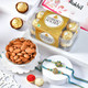 Designer Flower Green Rakhi Set with Ferrero Rocher & Almond