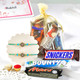 Two Designer Blue Rakhi Mix Choco Hamper