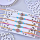 5 Designer Rakhi Set With Kaju Katli
