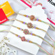 Elegant Multicolor Traditional Rakhi Set with Kaju katli