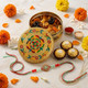 Elegant Dry Fruits Box with 3 Ferrero Rocher & Designer Rakhi
