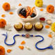 Designer Om Rakhi with Dry Fruits Bowl & 3 Ferrero Rocher