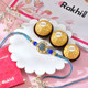 Blue Designer Rakhi with 3 Ferrero Rocher Chocolates