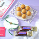 Exquisite Rakhi with Besan Laddoo & Snickers