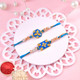 Set of 2 Designer Kundan Rakhi with Pistachio