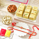 Traditional Two Rakhis Sweet & Dry Fruit Delight