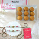Two Beautiful Rakhis Besan Laddoo Sweet