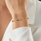 18K Gold Plated Diamond-Cut Figaro Chain Bracelet