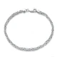 Italian 925 Sterling Silver Handmade Flat Byzantine Link Bracelet