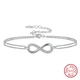 925 Sterling Silver Infinity CZ Double-Layer Bracelet