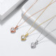 Radiant Heart Solitaire Pendant Necklace in 925 Sterling Silver