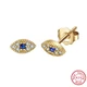 Blue Evil Eye 925 Sterling Silver Stud Earrings
