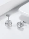 Classic Clear CZ 925 Sterling Silver Stud Earrings