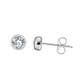 Classic Clear CZ 925 Sterling Silver Stud Earrings