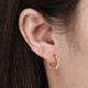 Elegant 13mm White CZ Hoop Earrings