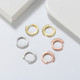 Elegant 13mm White CZ Hoop Earrings